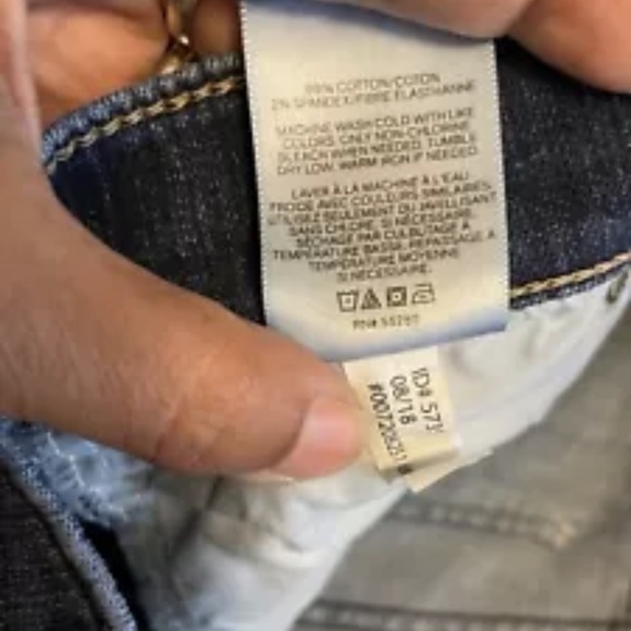 EXPRESS Skinny Ankle Stretch Women’s 8R Distressed Raw Hem Dark Wash Jeans | Y2K - Picture 5 of 16